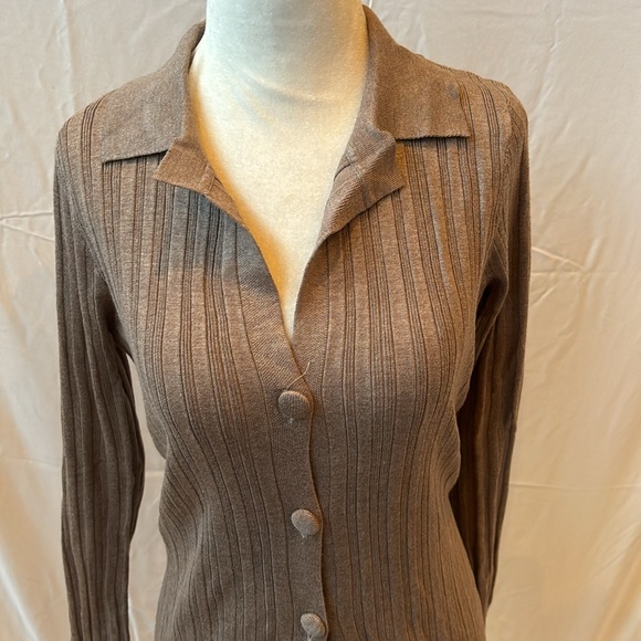 Long ribbed polo sweater tunic - Picture 2 of 6